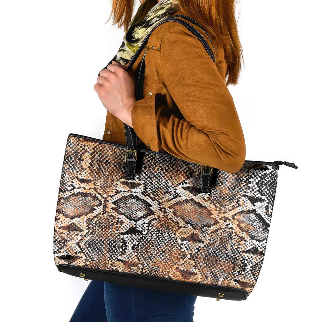 Wild Animal Skins Leather Tote Bag Vintage Snake Skin Pattern - Wonder Print Shop