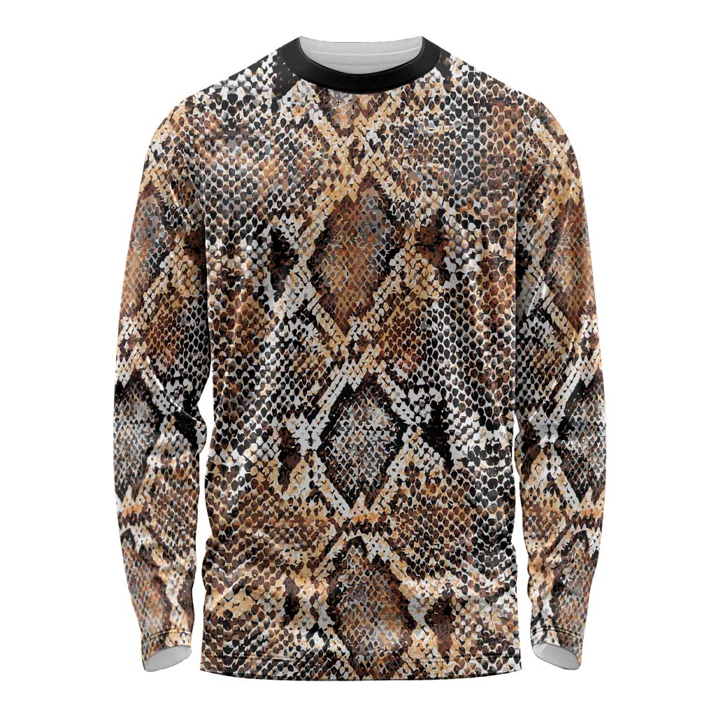 Wild Animal Skins Long Sleeve Shirt Vintage Snake Skin Pattern - Wonder Print Shop