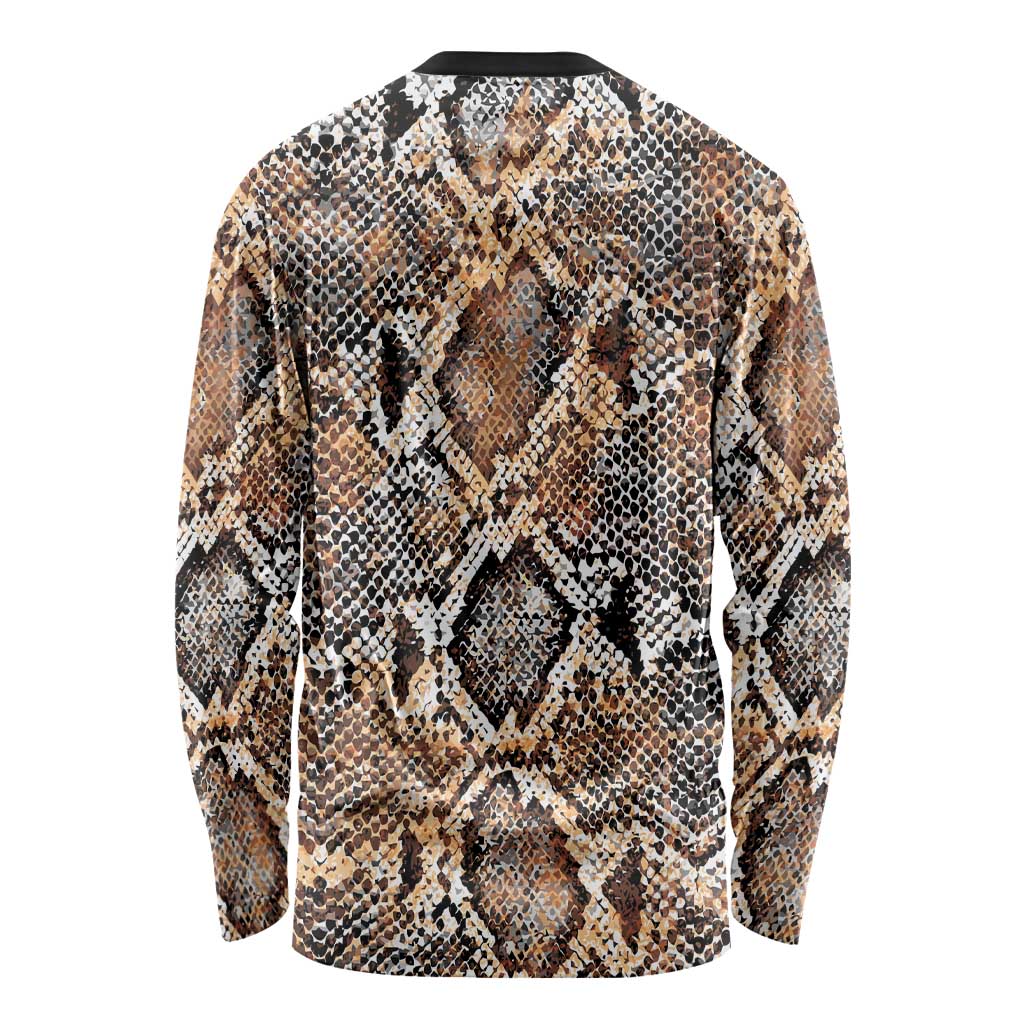 Wild Animal Skins Long Sleeve Shirt Vintage Snake Skin Pattern - Wonder Print Shop