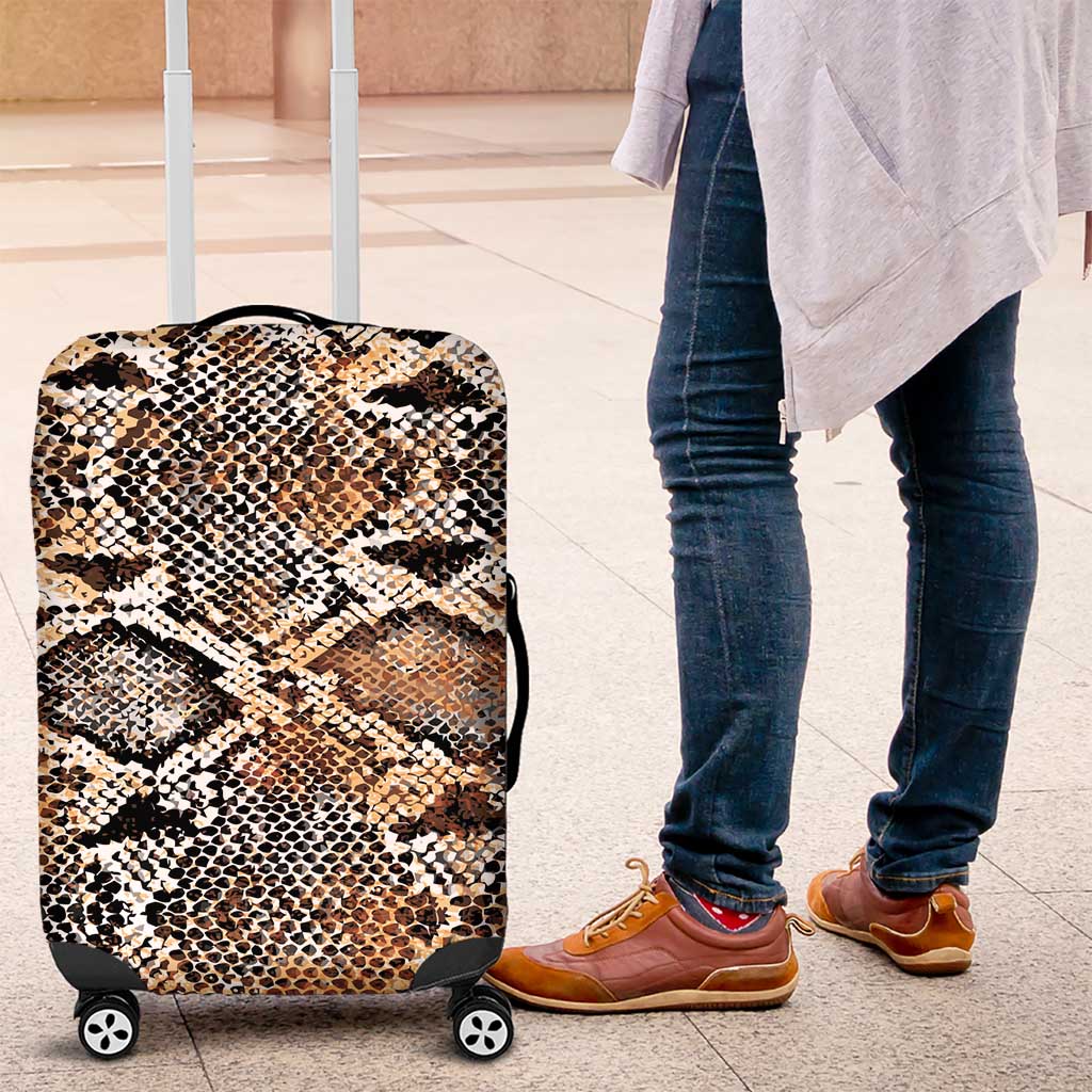Wild Animal Skins Luggage Cover Vintage Snake Skin Pattern - Wonder Print Shop