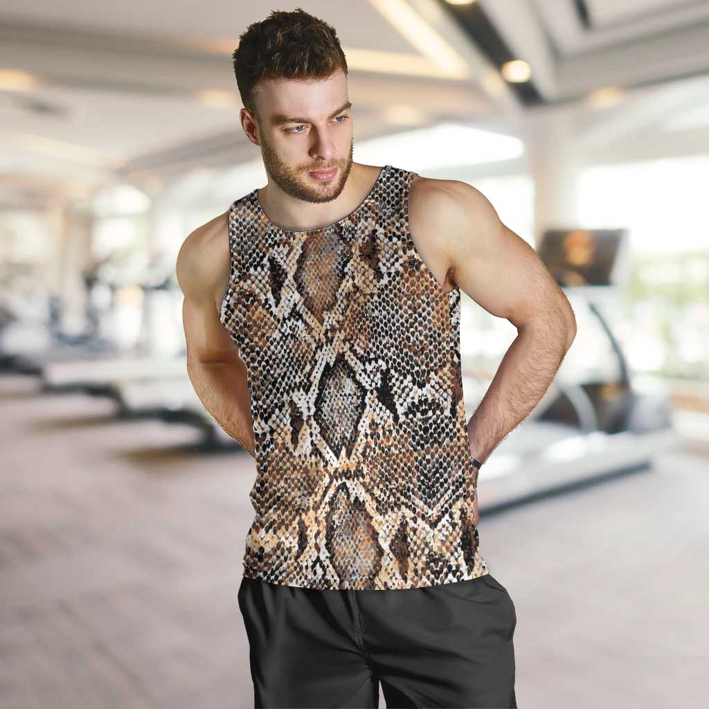 Wild Animal Skins Men Tank Top Vintage Snake Skin Pattern - Wonder Print Shop