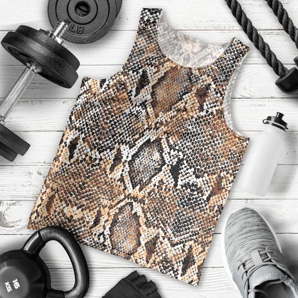 Wild Animal Skins Men Tank Top Vintage Snake Skin Pattern - Wonder Print Shop