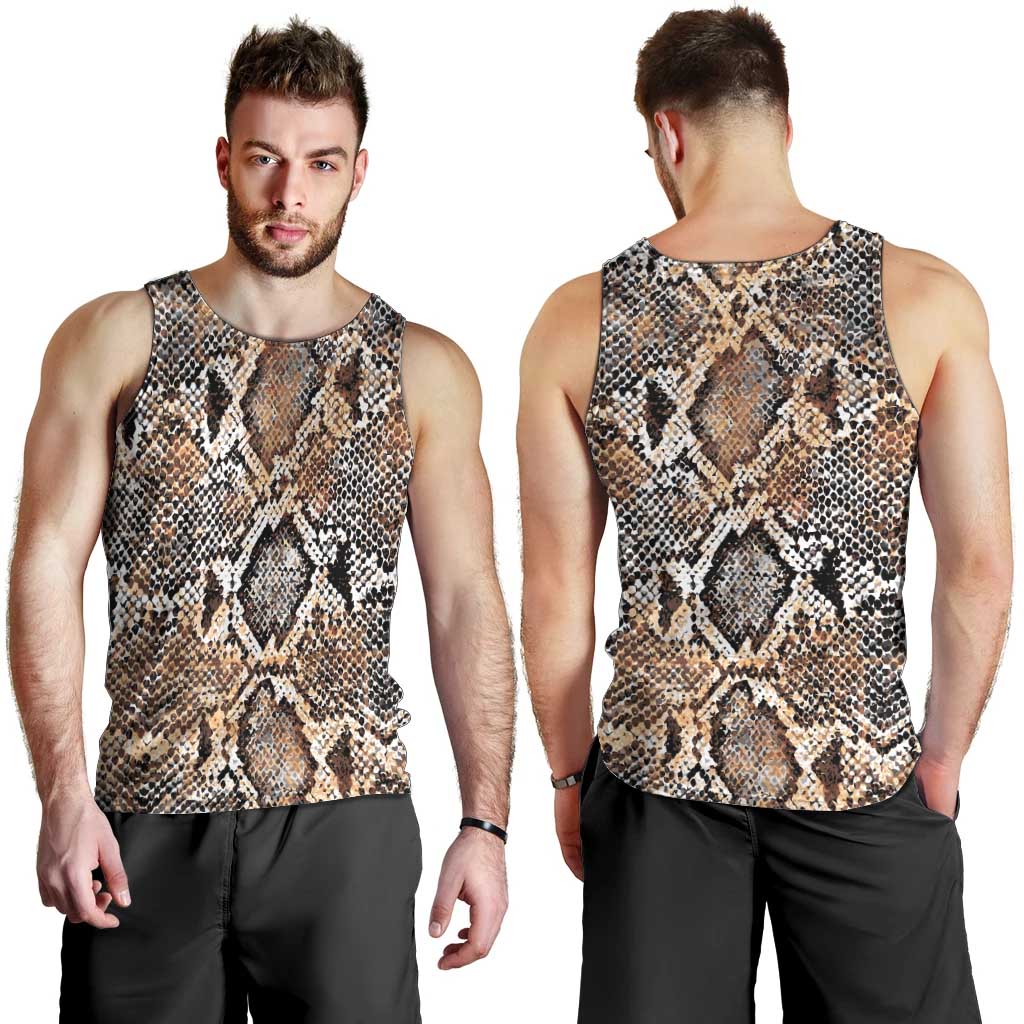 Wild Animal Skins Men Tank Top Vintage Snake Skin Pattern - Wonder Print Shop