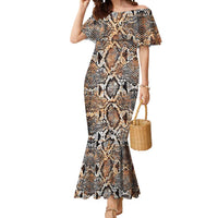 Wild Animal Skins Mermaid Dress Vintage Snake Skin Pattern - Wonder Print Shop