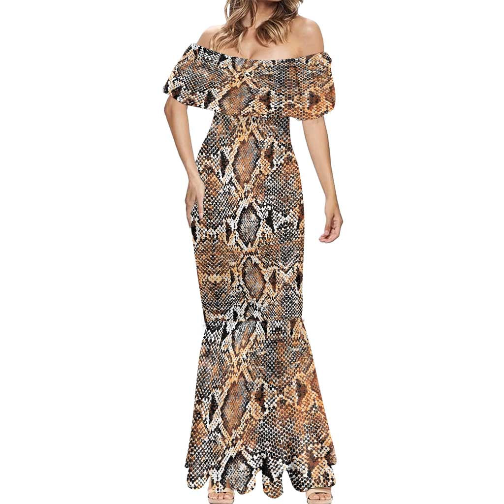 Wild Animal Skins Mermaid Dress Vintage Snake Skin Pattern - Wonder Print Shop