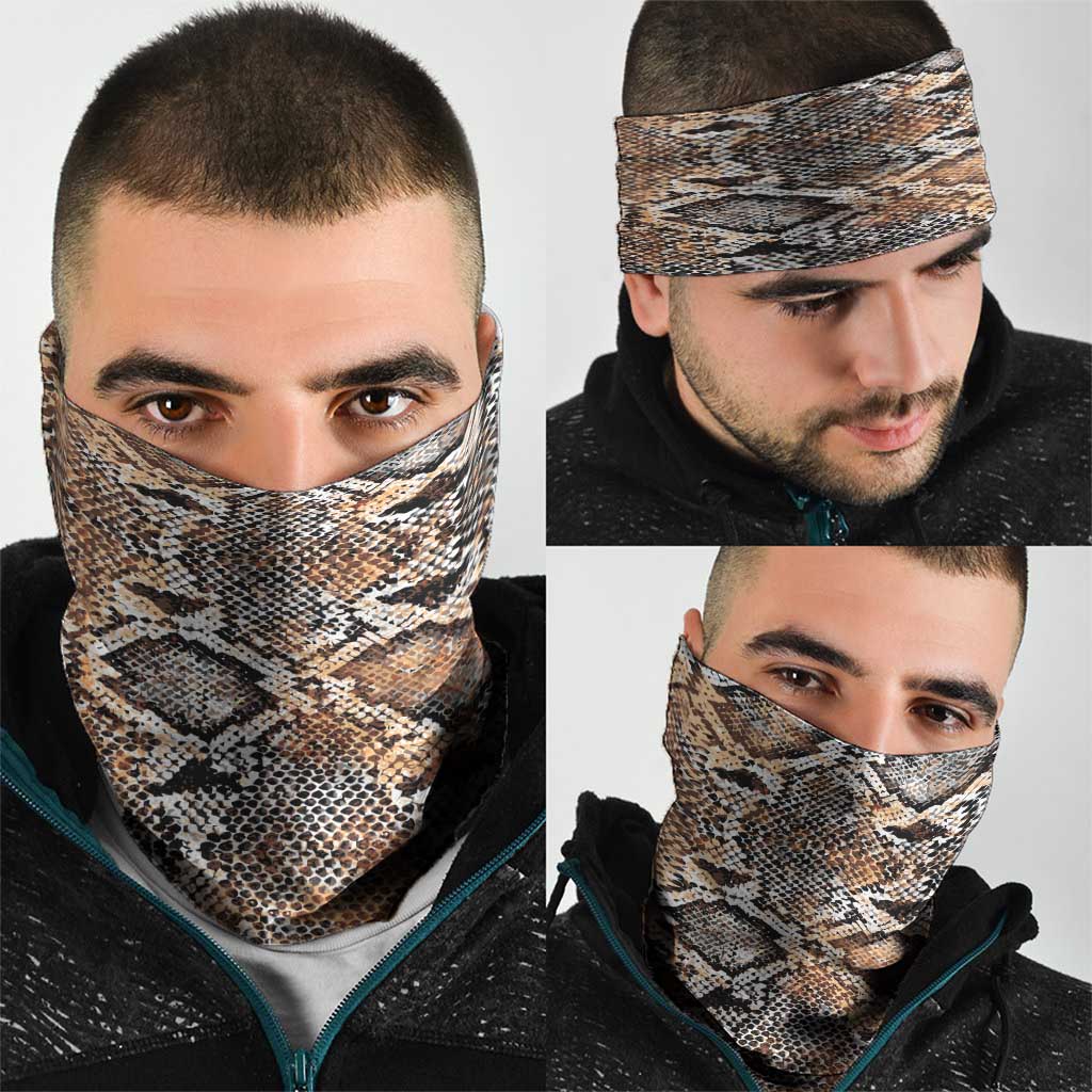 Wild Animal Skins Neck Gaiter Vintage Snake Skin Pattern - Wonder Print Shop
