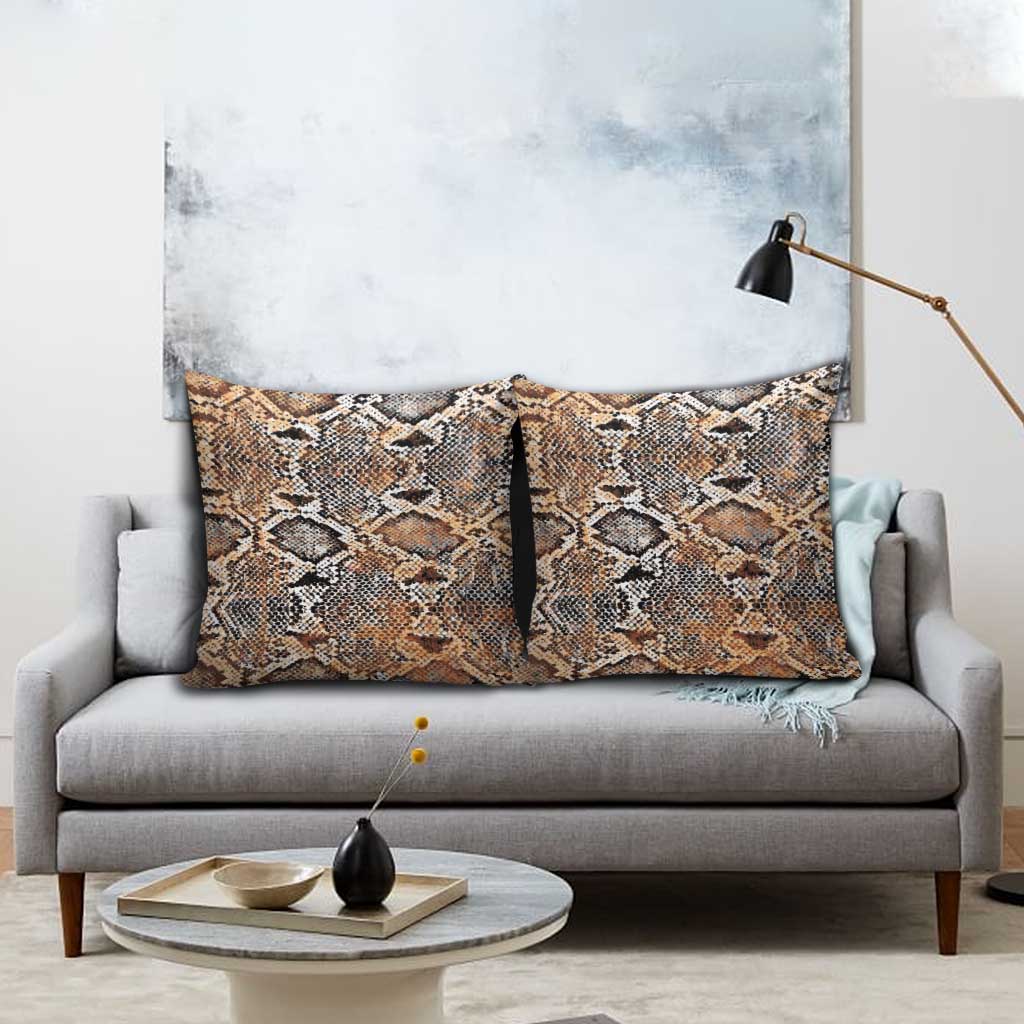Wild Animal Skins Pillow Cover Vintage Snake Skin Pattern - Wonder Print Shop