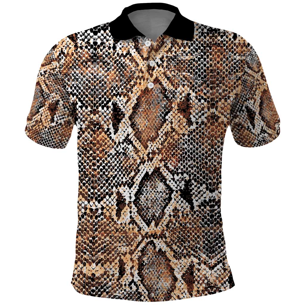 Wild Animal Skins Polo Shirt Vintage Snake Skin Pattern - Wonder Print Shop