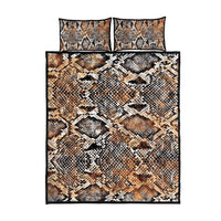 Wild Animal Skins Quilt Bed Set Vintage Snake Skin Pattern - Wonder Print Shop