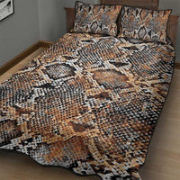 Wild Animal Skins Quilt Bed Set Vintage Snake Skin Pattern - Wonder Print Shop