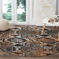Wild Animal Skins Round Carpet Vintage Snake Skin Pattern - Wonder Print Shop
