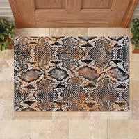 Wild Animal Skins Rubber Doormat Vintage Snake Skin Pattern - Wonder Print Shop