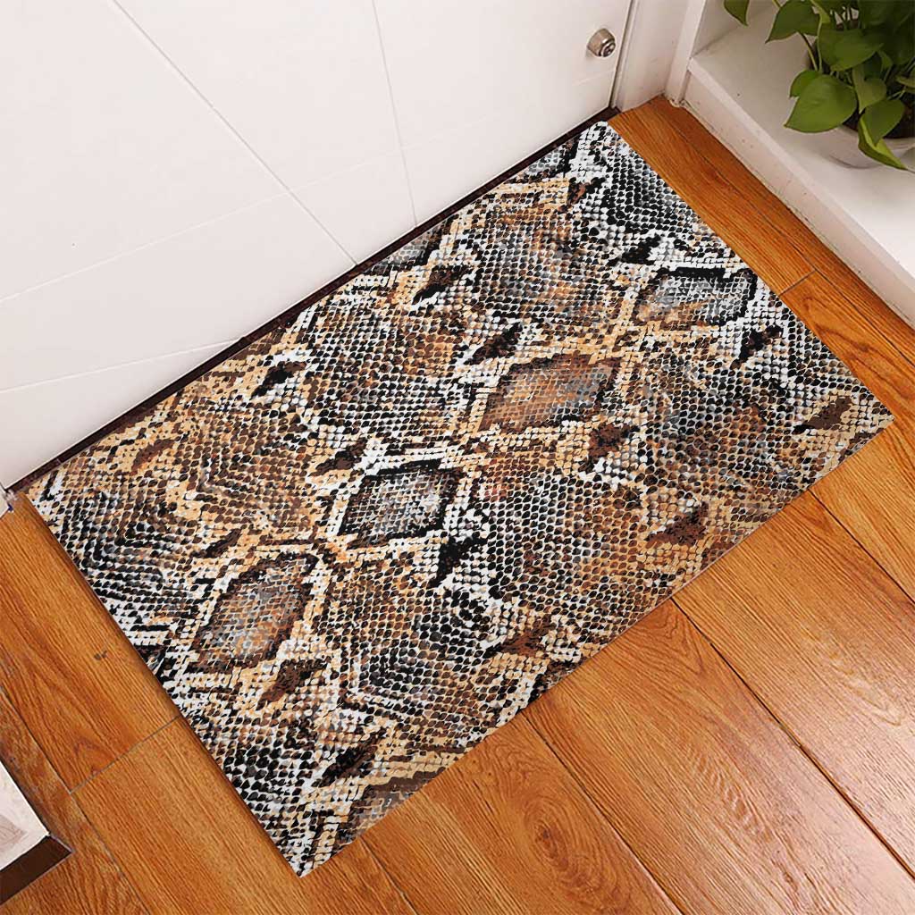 Wild Animal Skins Rubber Doormat Vintage Snake Skin Pattern - Wonder Print Shop