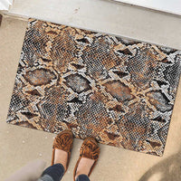 Wild Animal Skins Rubber Doormat Vintage Snake Skin Pattern - Wonder Print Shop