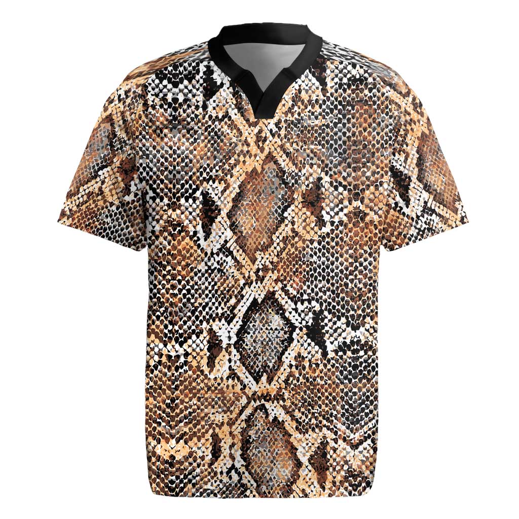 Wild Animal Skins Rugby Jersey Vintage Snake Skin Pattern - Wonder Print Shop