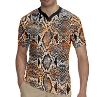 Wild Animal Skins Rugby Jersey Vintage Snake Skin Pattern - Wonder Print Shop