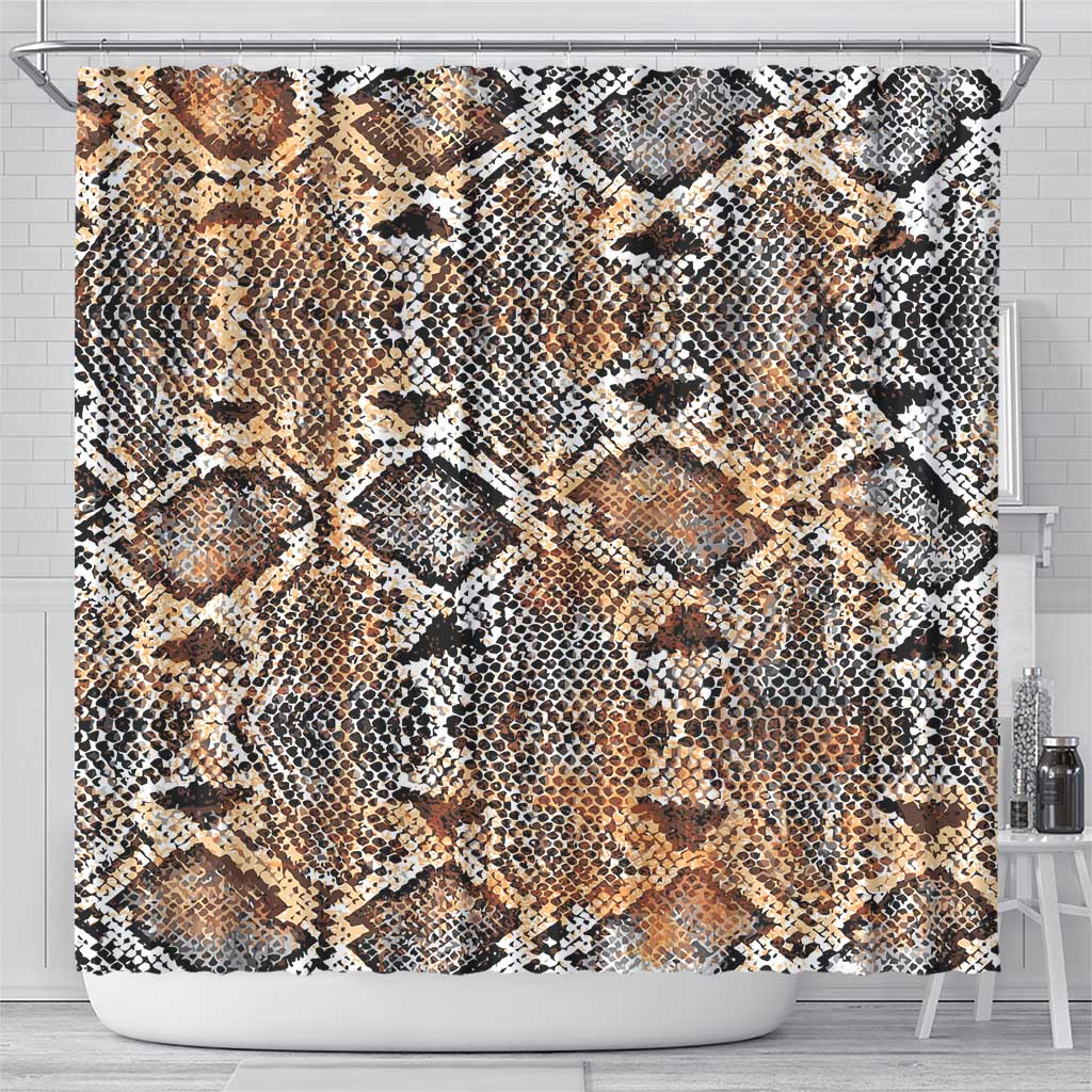 Wild Animal Skins Shower Curtain Vintage Snake Skin Pattern - Wonder Print Shop