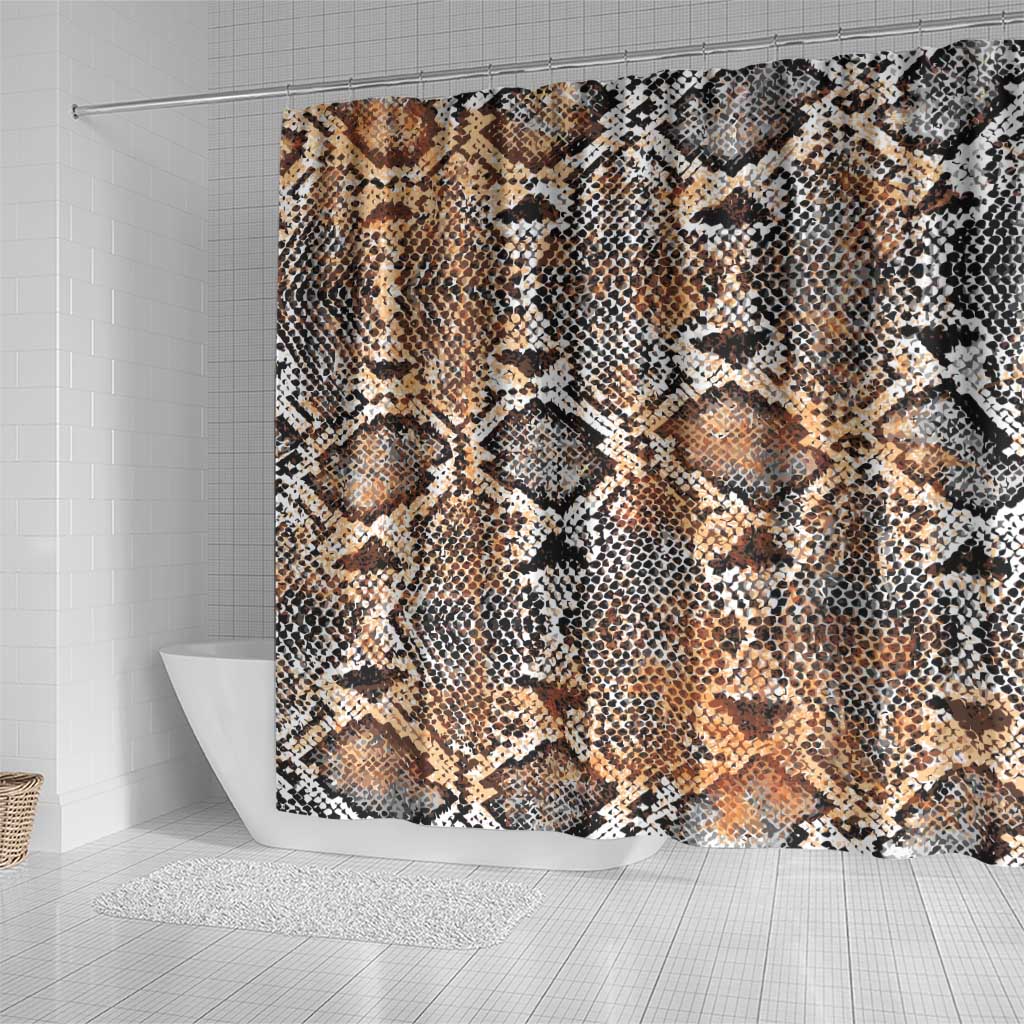 Wild Animal Skins Shower Curtain Vintage Snake Skin Pattern - Wonder Print Shop