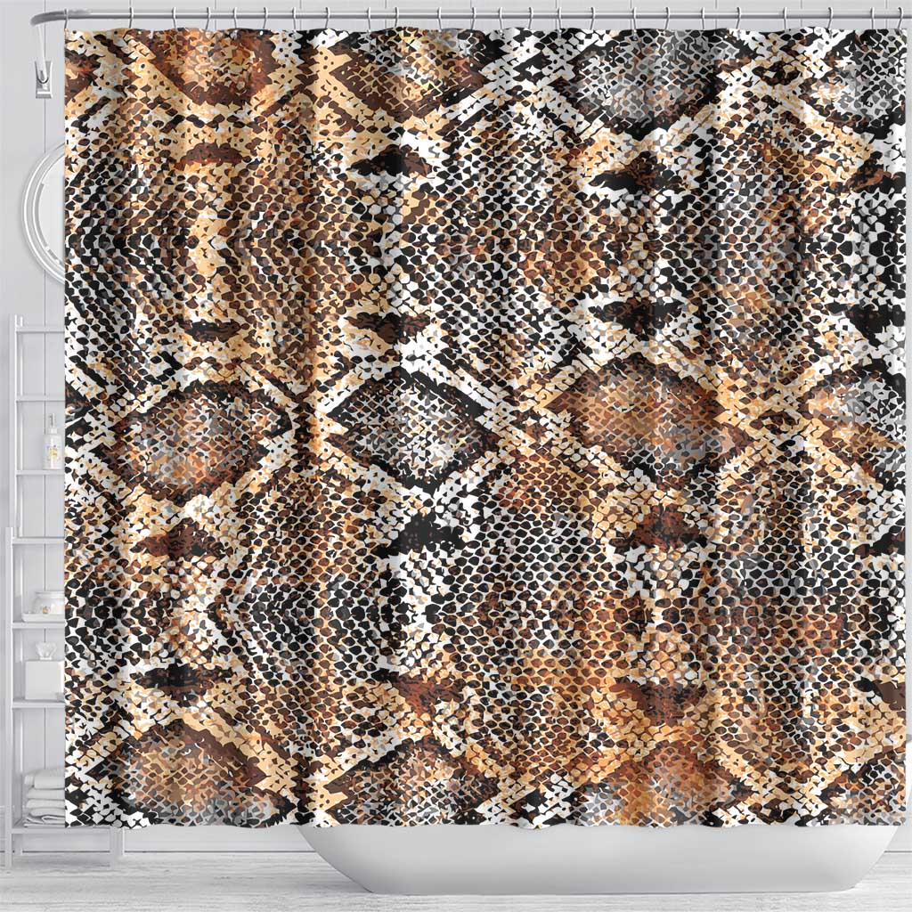 Wild Animal Skins Shower Curtain Vintage Snake Skin Pattern - Wonder Print Shop