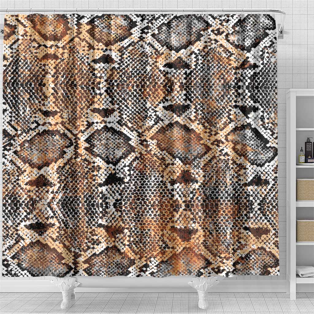 Wild Animal Skins Shower Curtain Vintage Snake Skin Pattern - Wonder Print Shop