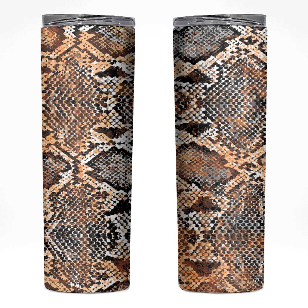 Wild Animal Skins Skinny Tumbler Vintage Snake Skin Pattern - Wonder Print Shop