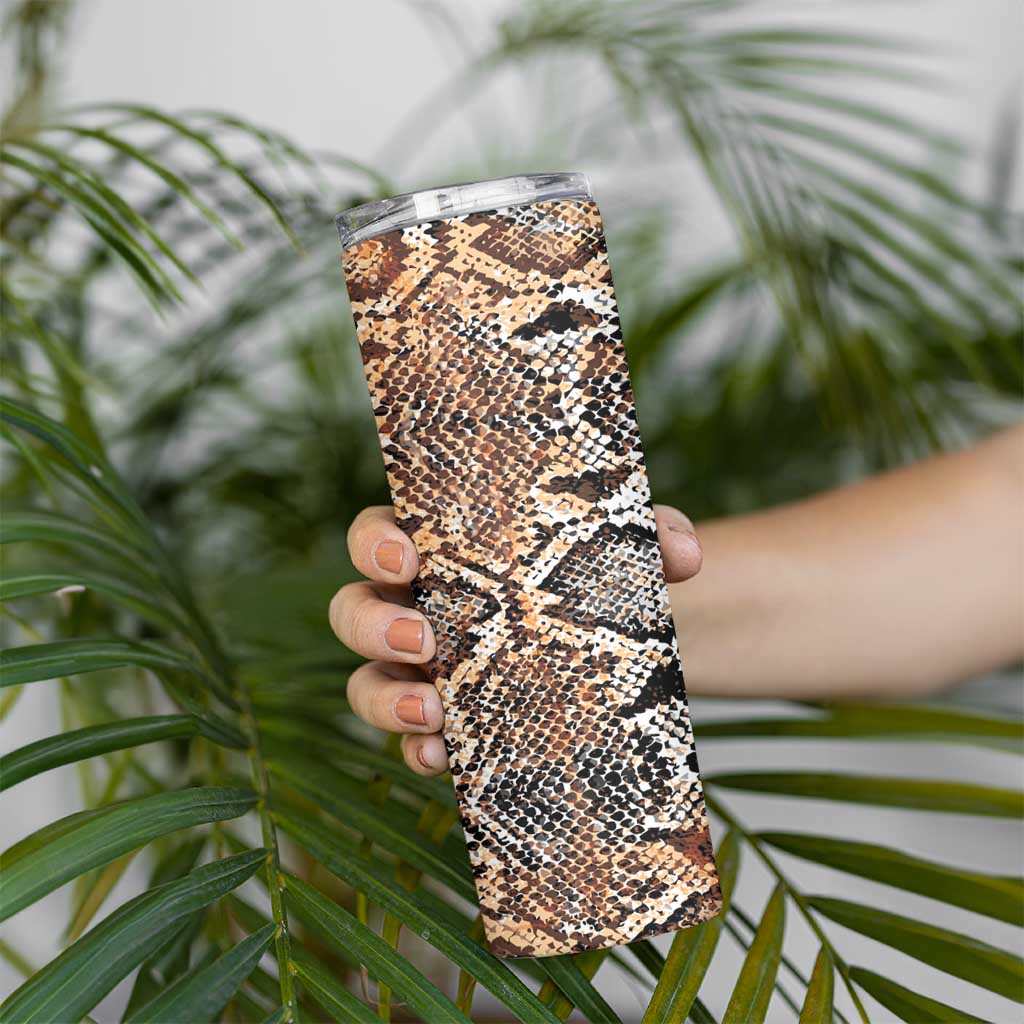 Wild Animal Skins Skinny Tumbler Vintage Snake Skin Pattern - Wonder Print Shop