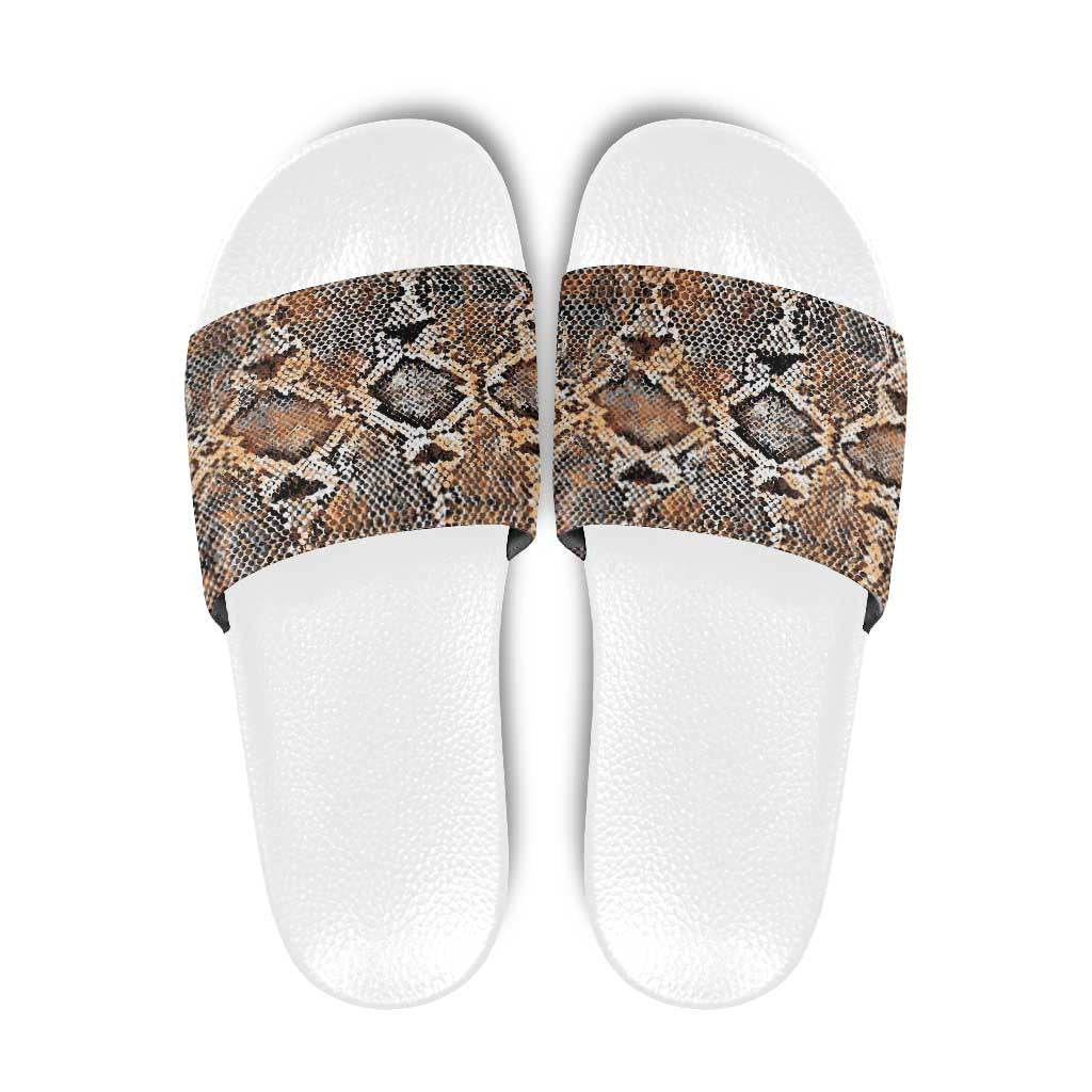Wild Animal Skins Slide Sandals Vintage Snake Skin Pattern - Wonder Print Shop