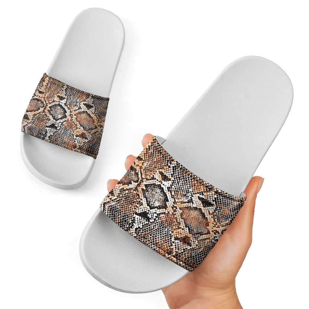 Wild Animal Skins Slide Sandals Vintage Snake Skin Pattern - Wonder Print Shop