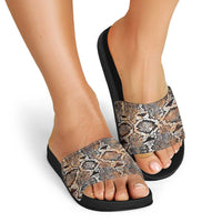 Wild Animal Skins Slide Sandals Vintage Snake Skin Pattern - Wonder Print Shop