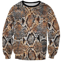 Wild Animal Skins Sweatshirt Vintage Snake Skin Pattern - Wonder Print Shop