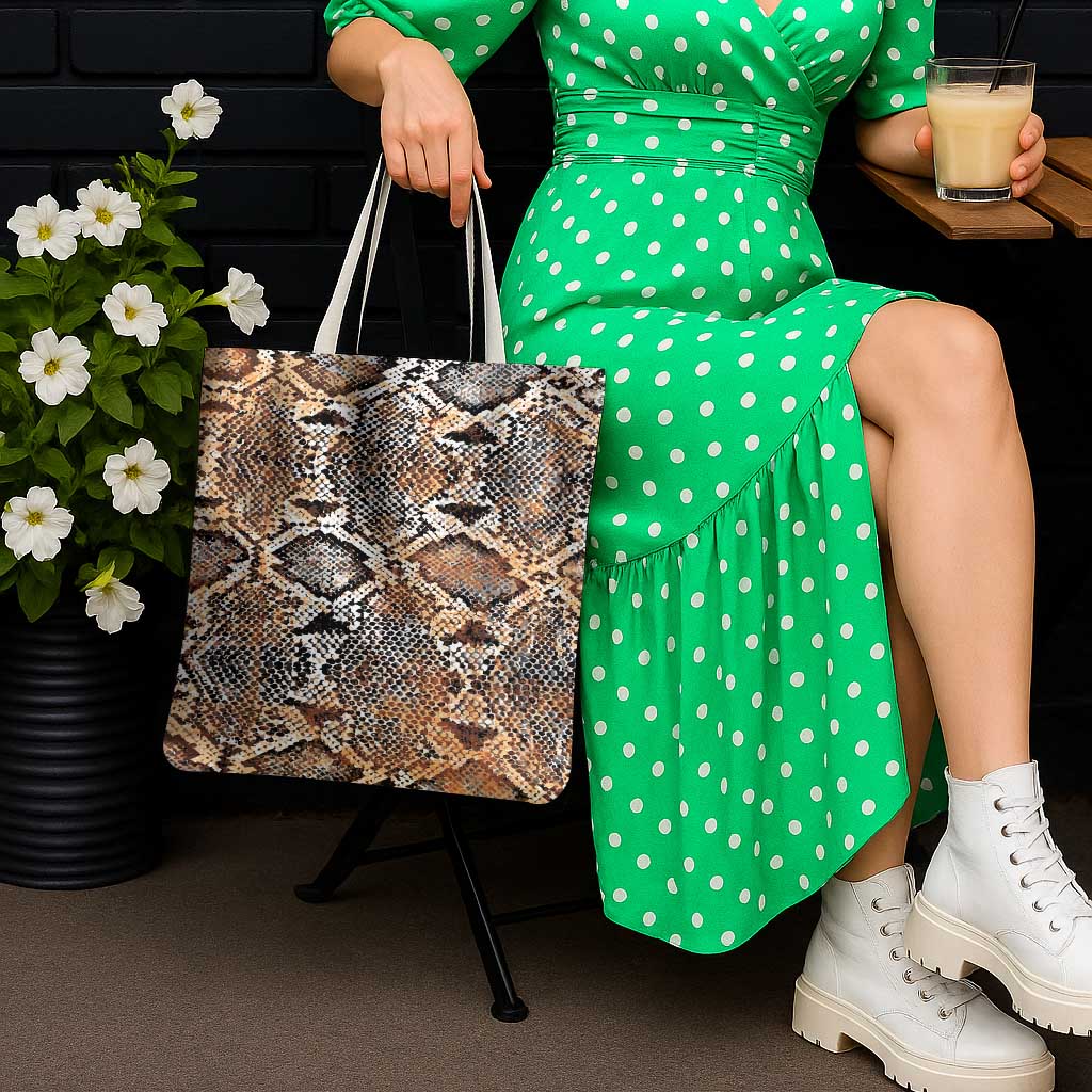 Wild Animal Skins Tote Bag Vintage Snake Skin Pattern - Wonder Print Shop