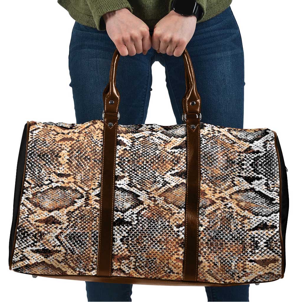 Wild Animal Skins Travel Bag Vintage Snake Skin Pattern - Wonder Print Shop