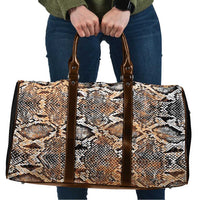 Wild Animal Skins Travel Bag Vintage Snake Skin Pattern - Wonder Print Shop