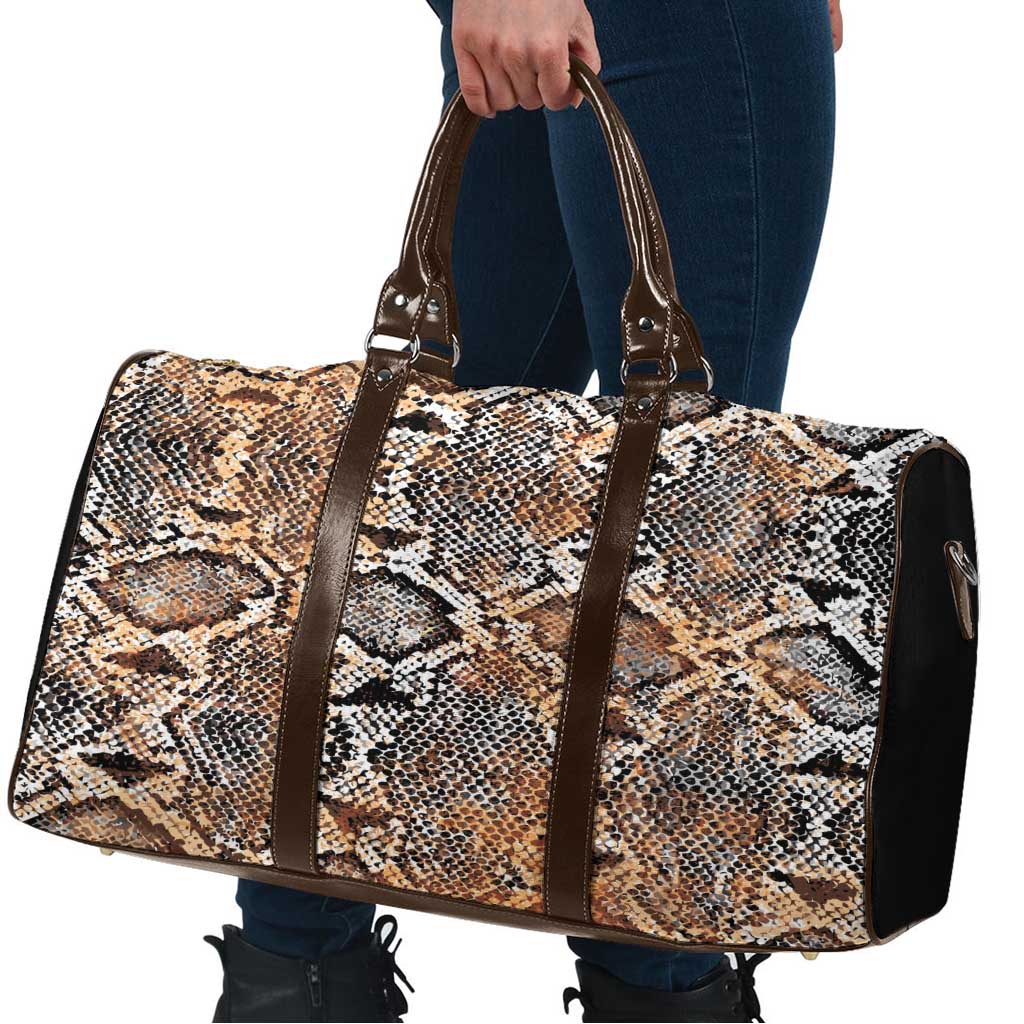 Wild Animal Skins Travel Bag Vintage Snake Skin Pattern - Wonder Print Shop