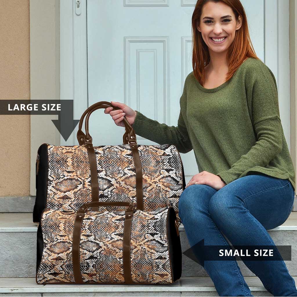 Wild Animal Skins Travel Bag Vintage Snake Skin Pattern - Wonder Print Shop