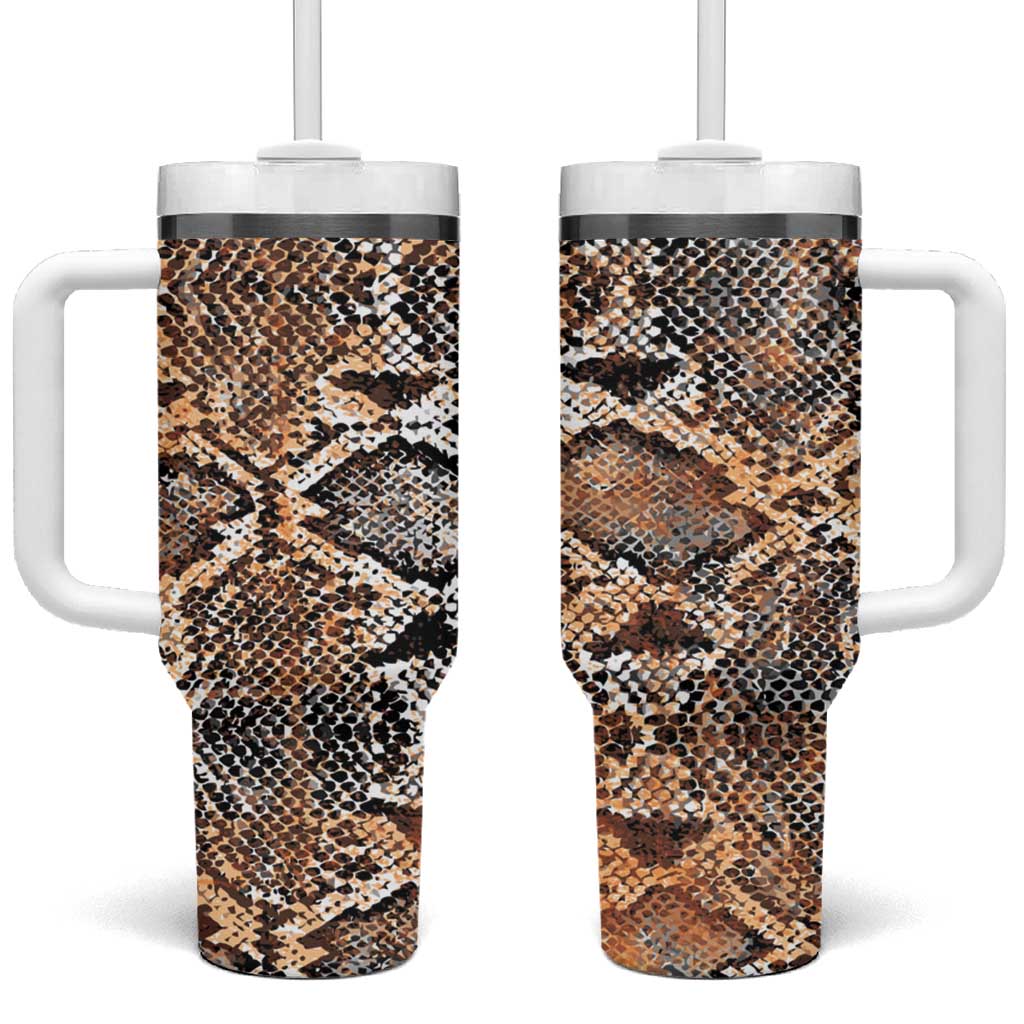 Wild Animal Skins Tumbler With Handle Vintage Snake Skin Pattern - Wonder Print Shop