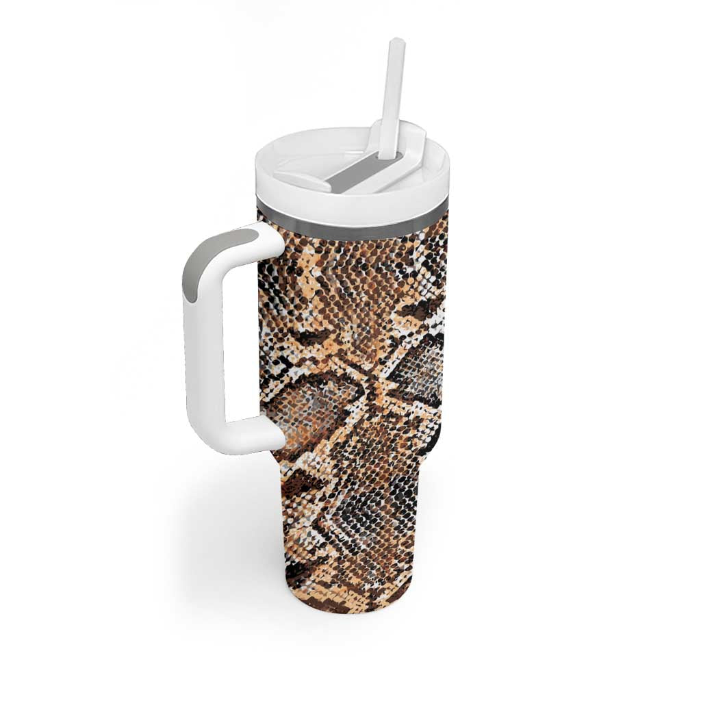 Wild Animal Skins Tumbler With Handle Vintage Snake Skin Pattern - Wonder Print Shop