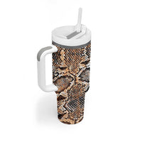 Wild Animal Skins Tumbler With Handle Vintage Snake Skin Pattern - Wonder Print Shop