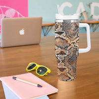 Wild Animal Skins Tumbler With Handle Vintage Snake Skin Pattern - Wonder Print Shop