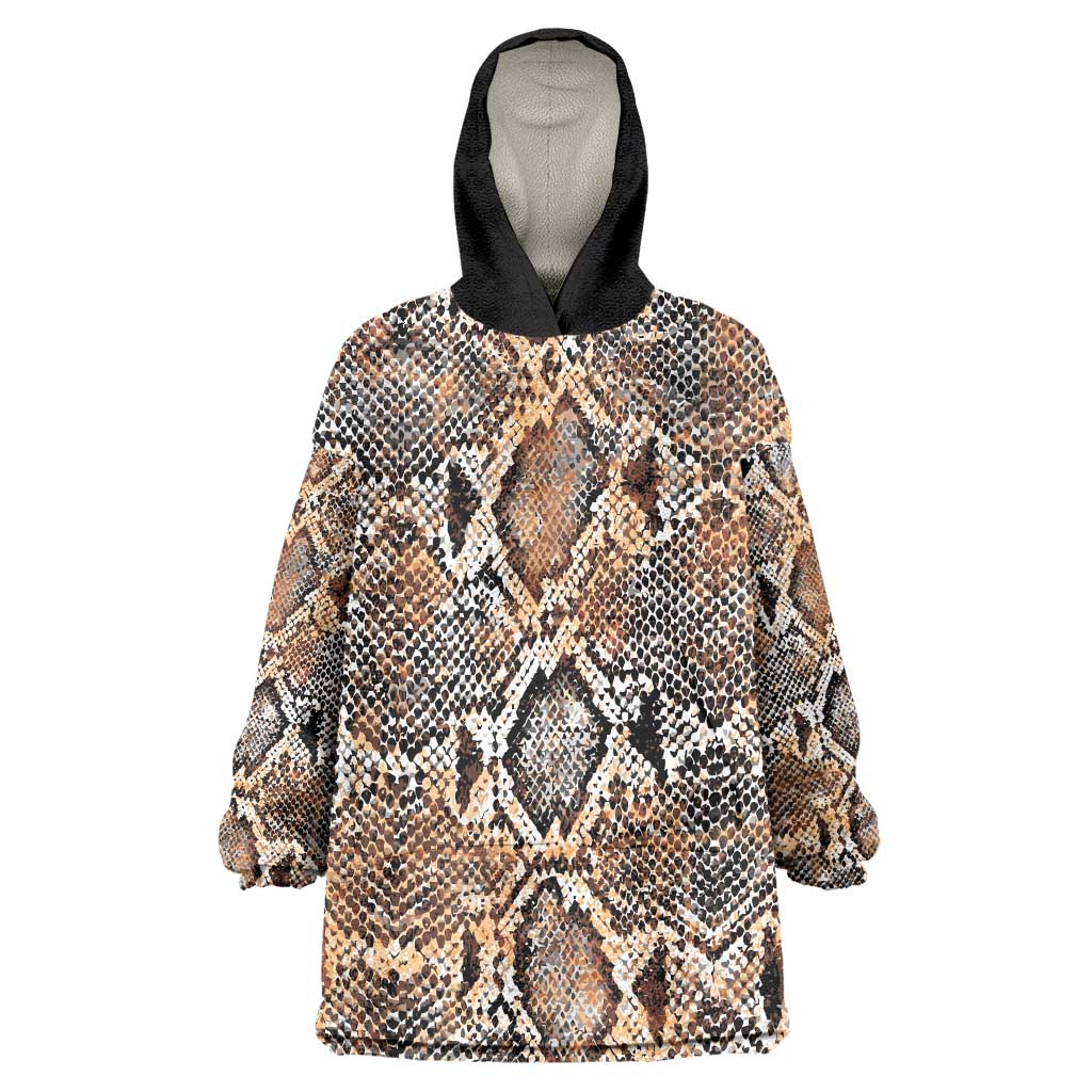 Wild Animal Skins Wearable Blanket Hoodie Vintage Snake Skin Pattern - Wonder Print Shop