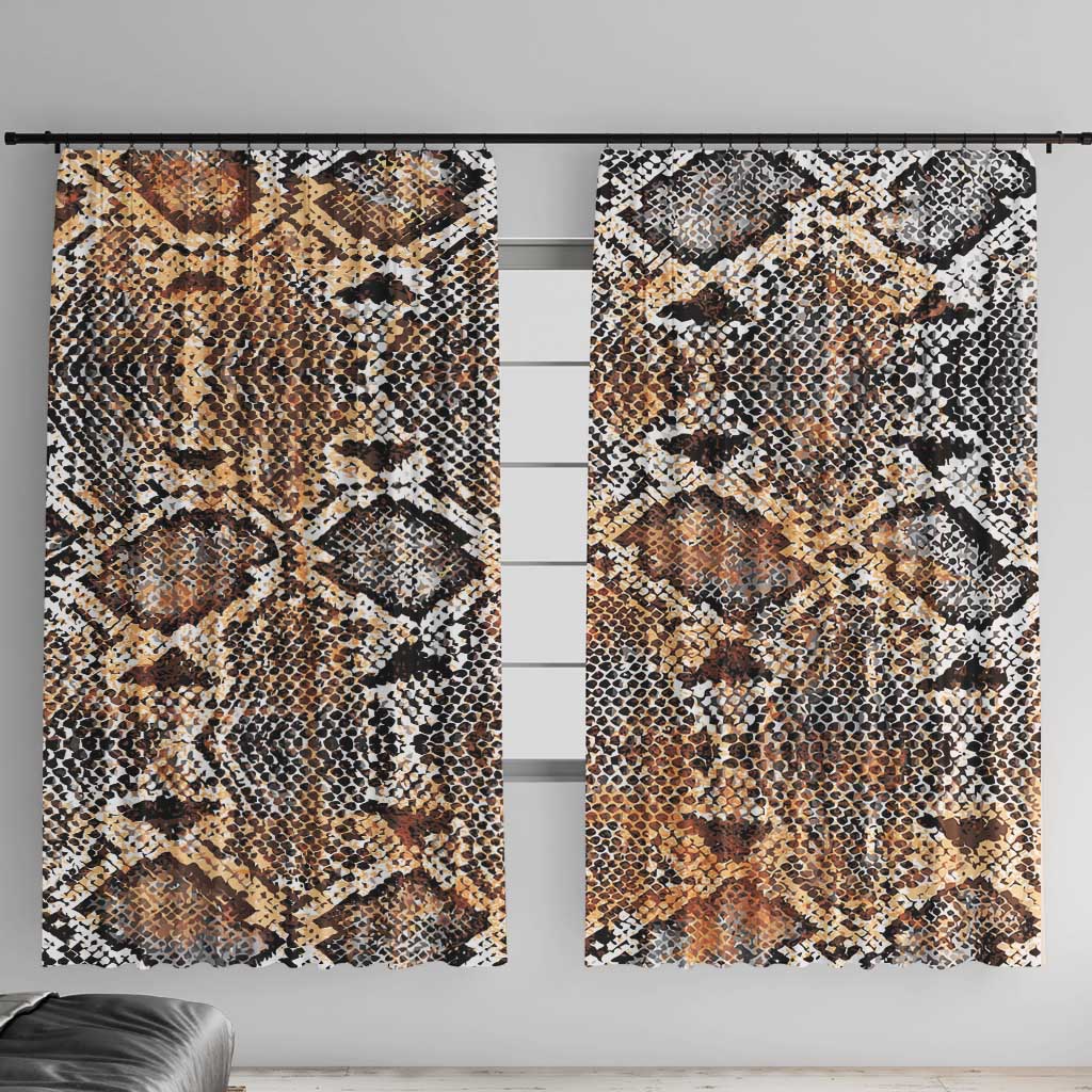 Wild Animal Skins Window Curtain Vintage Snake Skin Pattern - Wonder Print Shop