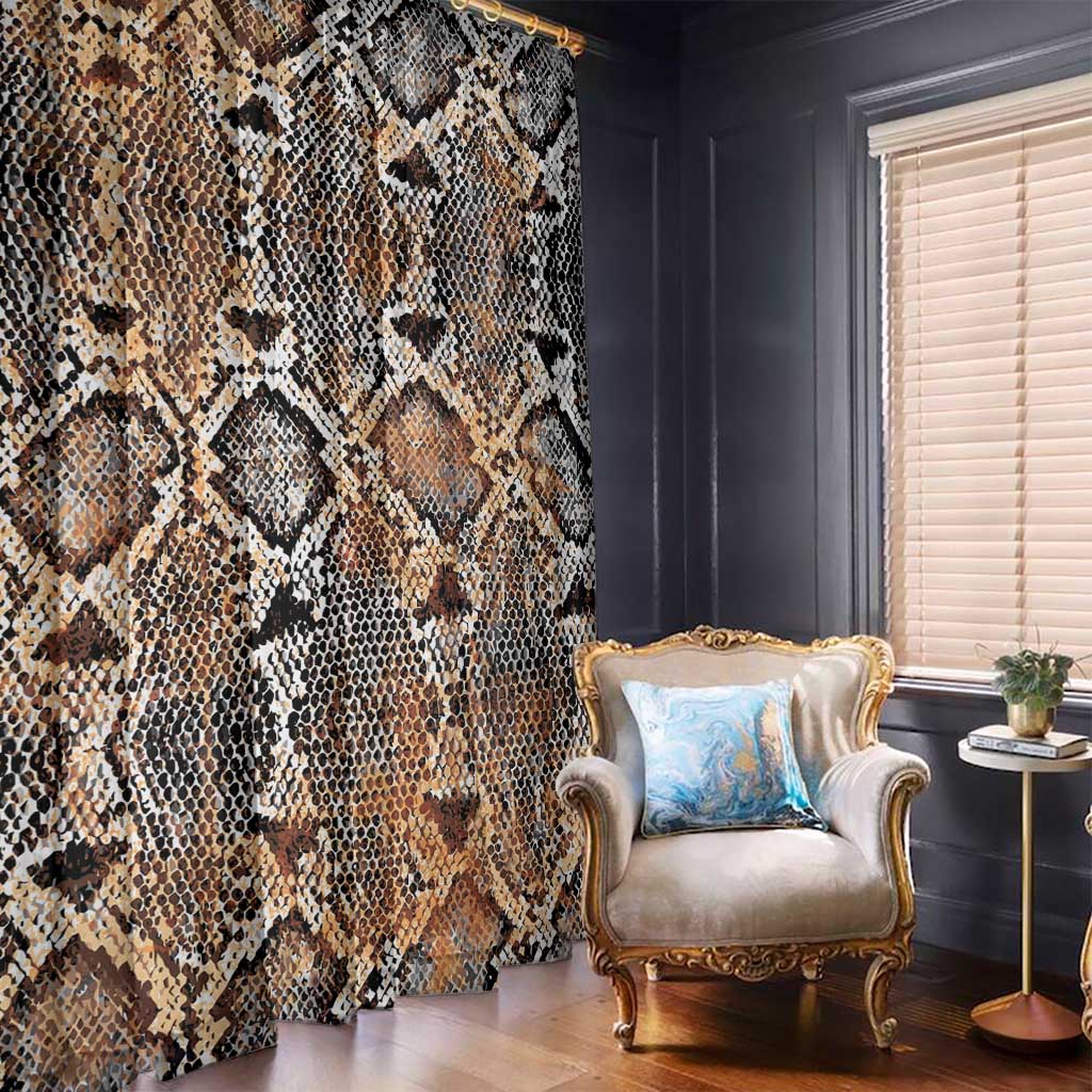 Wild Animal Skins Window Curtain Vintage Snake Skin Pattern - Wonder Print Shop