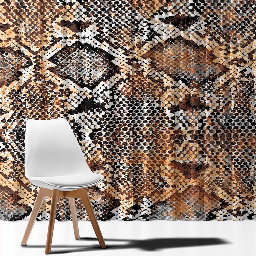 Wild Animal Skins Window Curtain Vintage Snake Skin Pattern - Wonder Print Shop