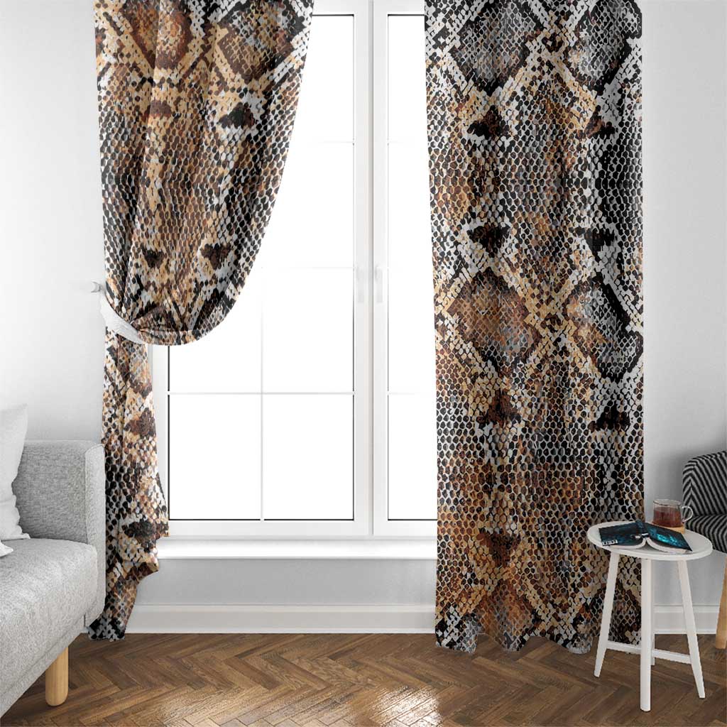Wild Animal Skins Window Curtain Vintage Snake Skin Pattern - Wonder Print Shop