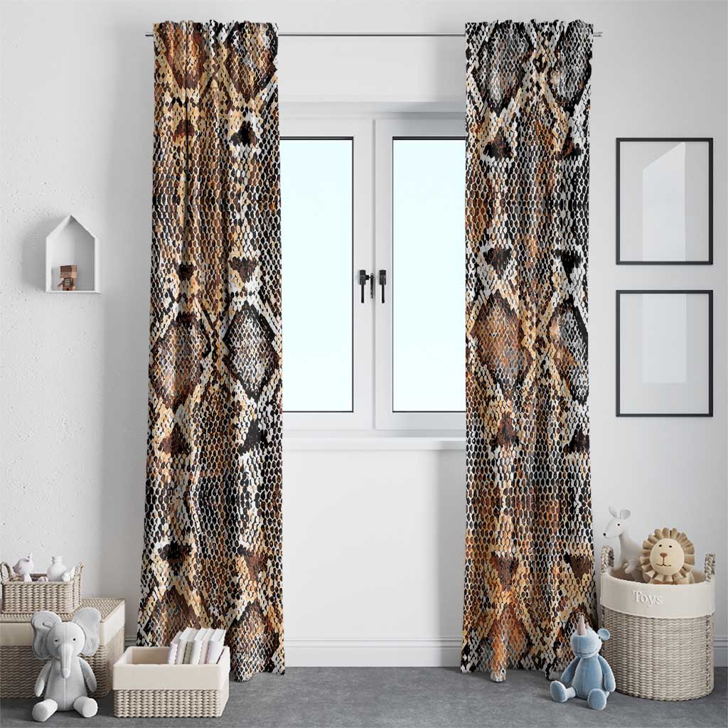 Wild Animal Skins Window Curtain Vintage Snake Skin Pattern - Wonder Print Shop