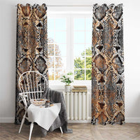 Wild Animal Skins Window Curtain Vintage Snake Skin Pattern - Wonder Print Shop
