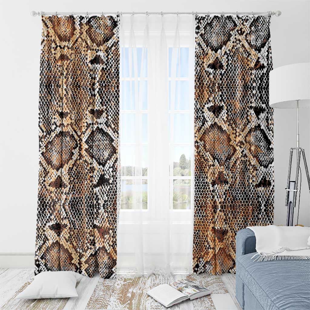Wild Animal Skins Window Curtain Vintage Snake Skin Pattern - Wonder Print Shop