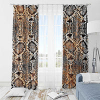 Wild Animal Skins Window Curtain Vintage Snake Skin Pattern - Wonder Print Shop
