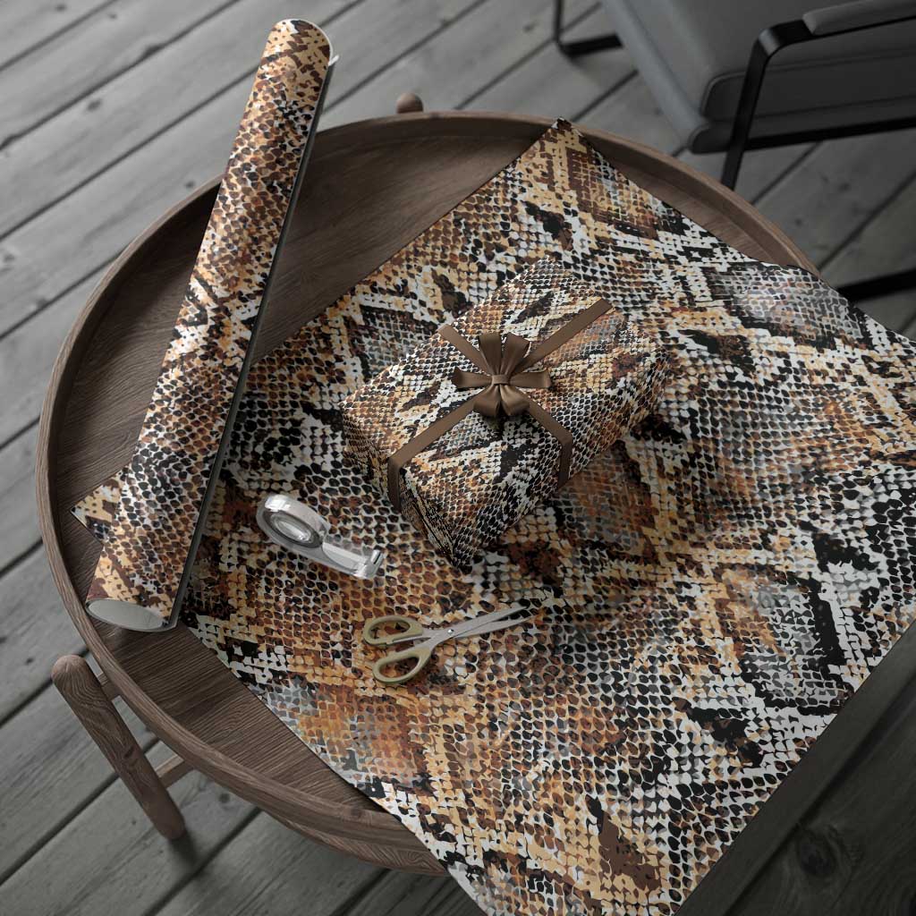 African Wild Animal Skins Wrapping Paper Vintage Snake Skin Pattern - Wonder Print Shop