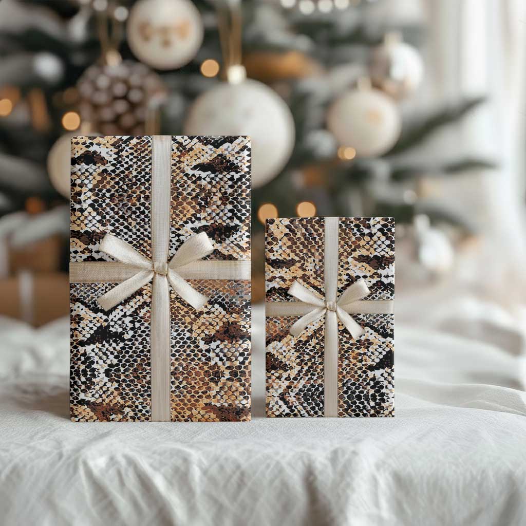 African Wild Animal Skins Wrapping Paper Vintage Snake Skin Pattern - Wonder Print Shop